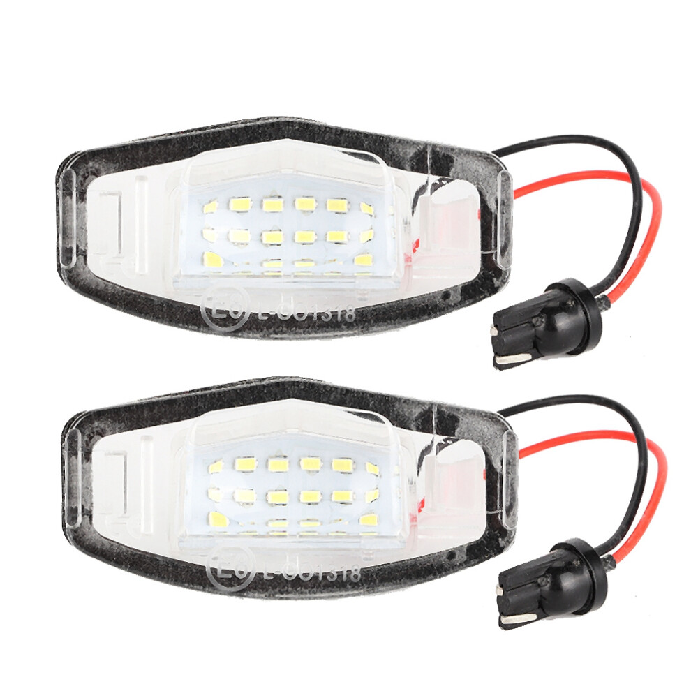 Led License Plate Lights Bright Output High Power Smd Led Chips Plug And Play Replacement Compatible With Honda Models Waterproof Durable White/Light 9139052609365
