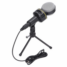 Gaming Phone Omnidirectional Microphone Portable ABS Plastic Low Noise Compact Mic For PC Desktop ASMR PhoneWire