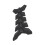 Motorcycle Tank Pad Sticker ScratchResistant Fishbone Protector Black 20x12.5x10cm 1