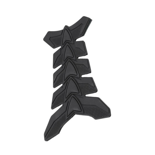 Motorcycle Tank Pad Sticker ScratchResistant Fishbone Protector Black 20x12.5x10cm