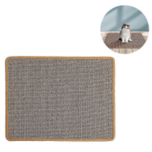 Pet Haven klorematte til katter, klorematte i naturlig sisal for innekatter, slitesterkt sisalstoff, gulvbeskytter, trygg og giftfri, 23,6 x 15,7