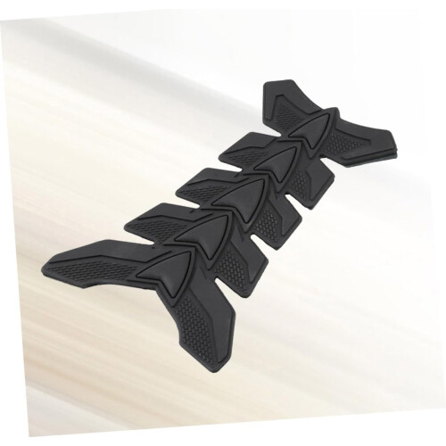 Motorcycle Tank Pad Sticker ScratchResistant Fishbone Protector Black 20x12.5x10cm 2