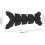 Motorcycle Tank Pad Sticker ScratchResistant Fishbone Protector Black 20x12.5x10cm 4