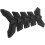 Motorcycle Tank Pad Sticker ScratchResistant Fishbone Protector Black 20x12.5x10cm 5