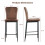 AINPECCA (2pcs, brown(suede)) Bar Stools Set Bar Chairs 5