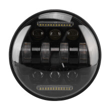 Ceannlampa Gluaisrothair LED le Tithíocht Chomhtháite, Bhíoma Séalaithe ceadaithe ag DOT SEA Ceannlampa LED 5.75 orlach geal bán 6000K le
