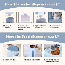 Feeding Companion, Desiccant Bag Gravity Cat Feeders Easy Clean for Dog/Cat, Smart APP Control Battery Backup for Pet Owners (Food-grade Plastic)