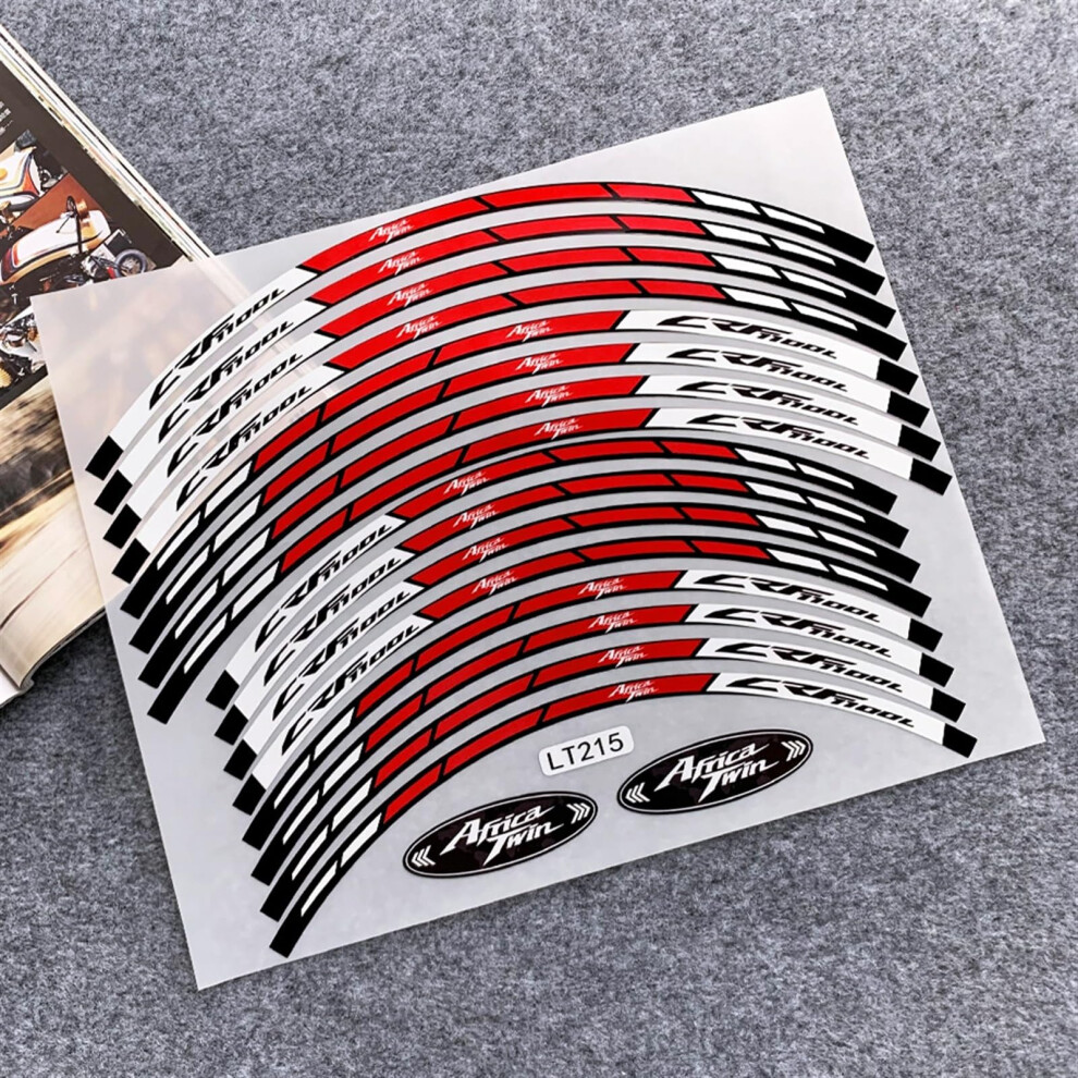 Motorcycle Wheel Rim Stickers Reflective Pvc Decals For Crf1100l Africa Twin Tire Decoration 9412369366177