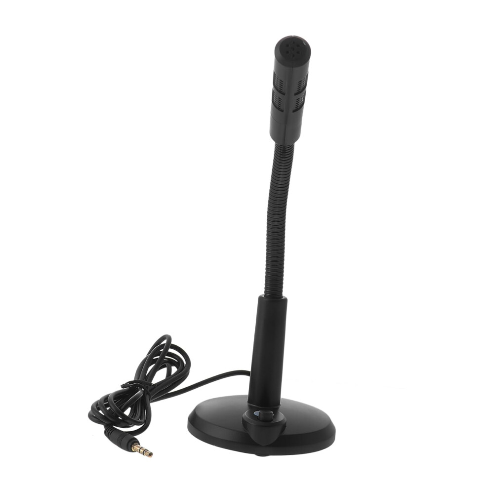 1Pc Laptop Microphone Desktop Mic With Adjustable Stand For Gaming Chatting Streaming Meetings Design Black 9365049314855