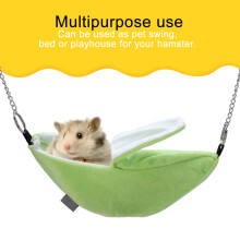 Refúgio aconchegante para hamster, casinha macia e quente em formato de banana, ninho para gaiola com enchimento de algodão premium e forro de lã