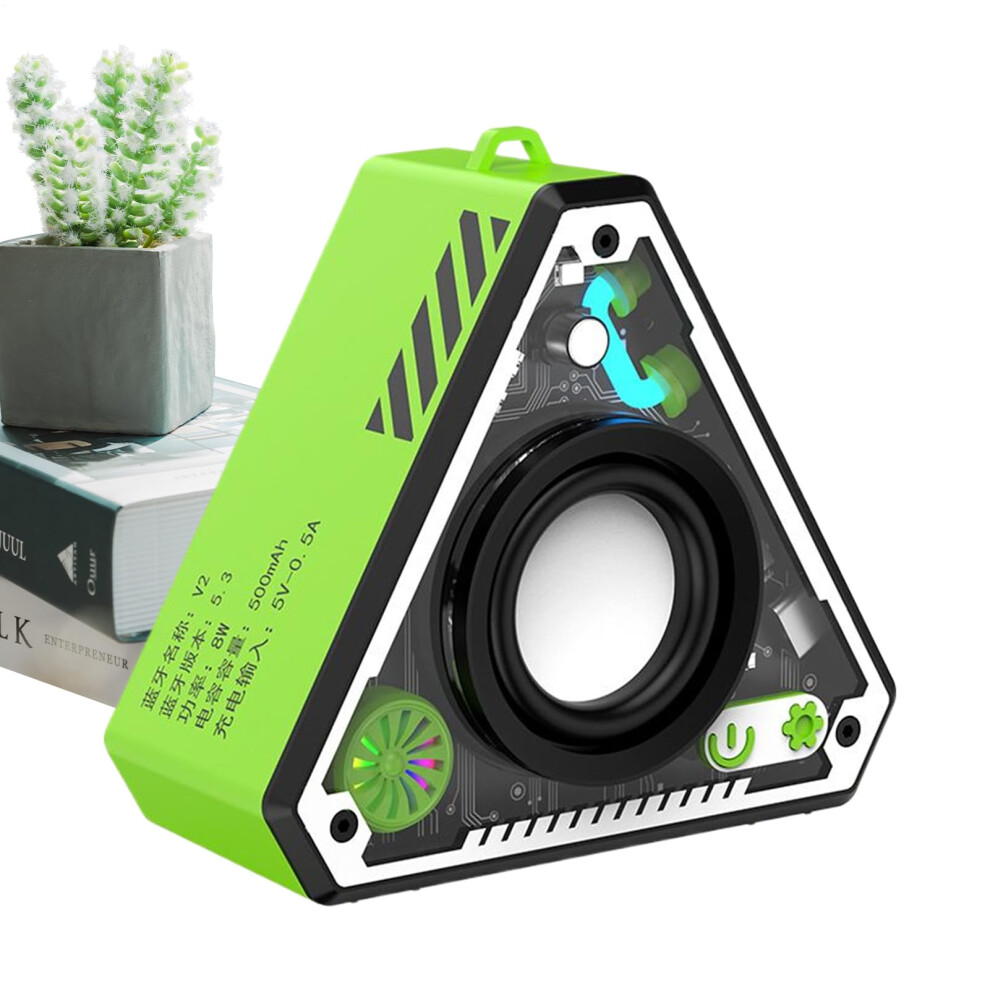 Outdoor Speakers Outdoor Speaker System Desktop Stereo Subwoofer Bass Amplifier Rechargeable For Computer Patio Green 9365049314749