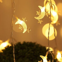 Moon Star String Lights Outdoor LED String Lights 3m 20 LEDs Wedding Garden Decor