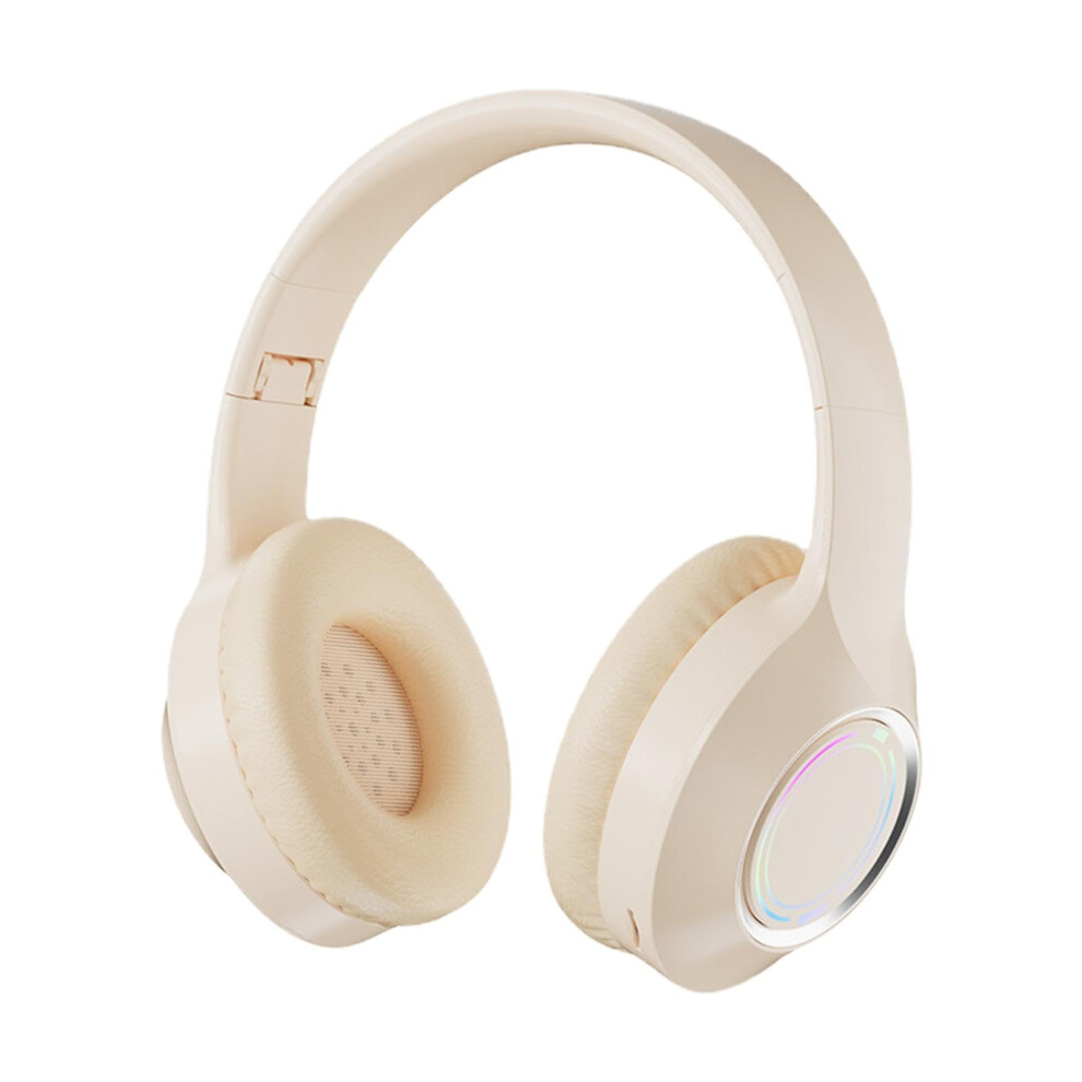 Wireless Headset Compact Foldable Noisecanceling Bluetooth Overear Headphones Gming Gaming For Listening Beige 9119770011916