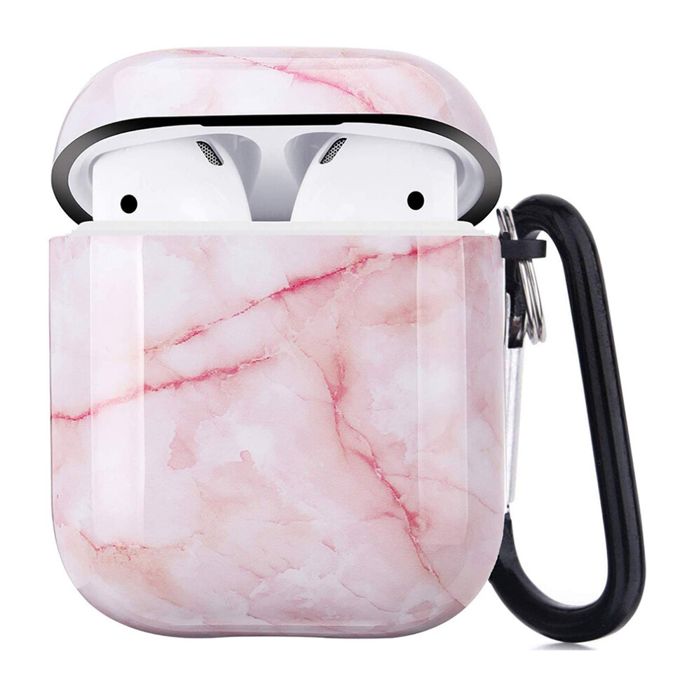 Stylish Airpods Case, Cute Printed Design Protective Hard Case With Carabiner For Women And Girls, Unique Pattern For Airpods 2/1 Charging Case - Dura 9416038533464