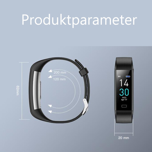 Ρολόι υγείας, Fitness Tracker με αισθητήρα καρδιακών παλμών, αισθητήρα ύπνου, μετρητής