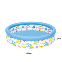 Garden Oasis Pool, Reusable Portable Little Pump Pool with Soft Inflatable Floor for Summer Fun