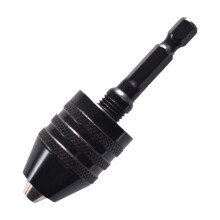 Drill Chuck Conversion Tool, Sturdy 3Jaw Chuck Adapter For Electric Screwdriver, Black Hex Shank 0.36.5 mm