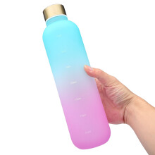 Gourde motivante avec indicateur de temps, sans BPA, réutilisable, idéale pour la salle de sport, le fitness et les voyages. Étanche et légère,