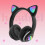 Ακουστικά Bluetooth Cat Ear, μοναδικά παιδικά ακουστικά με φώτα RGB LED, πτυσσόμενα και 4