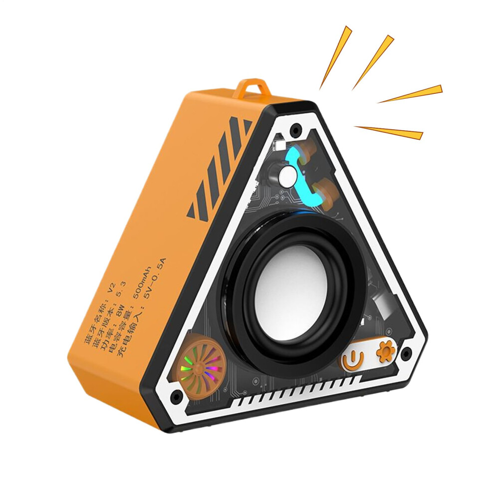 Wireless Speaker Portable Subwoofer Desktop Boombox Bass Amplifier Rechargeable For Computer Car Travel Orange 9365049316729