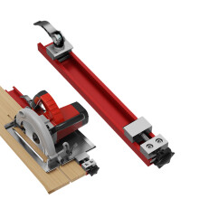 Track Saw Guide Rail Aluminum Circular Base Set Of 240 Mm, Adjustable Cutting Aid, Mounting Clamp, Angle Control