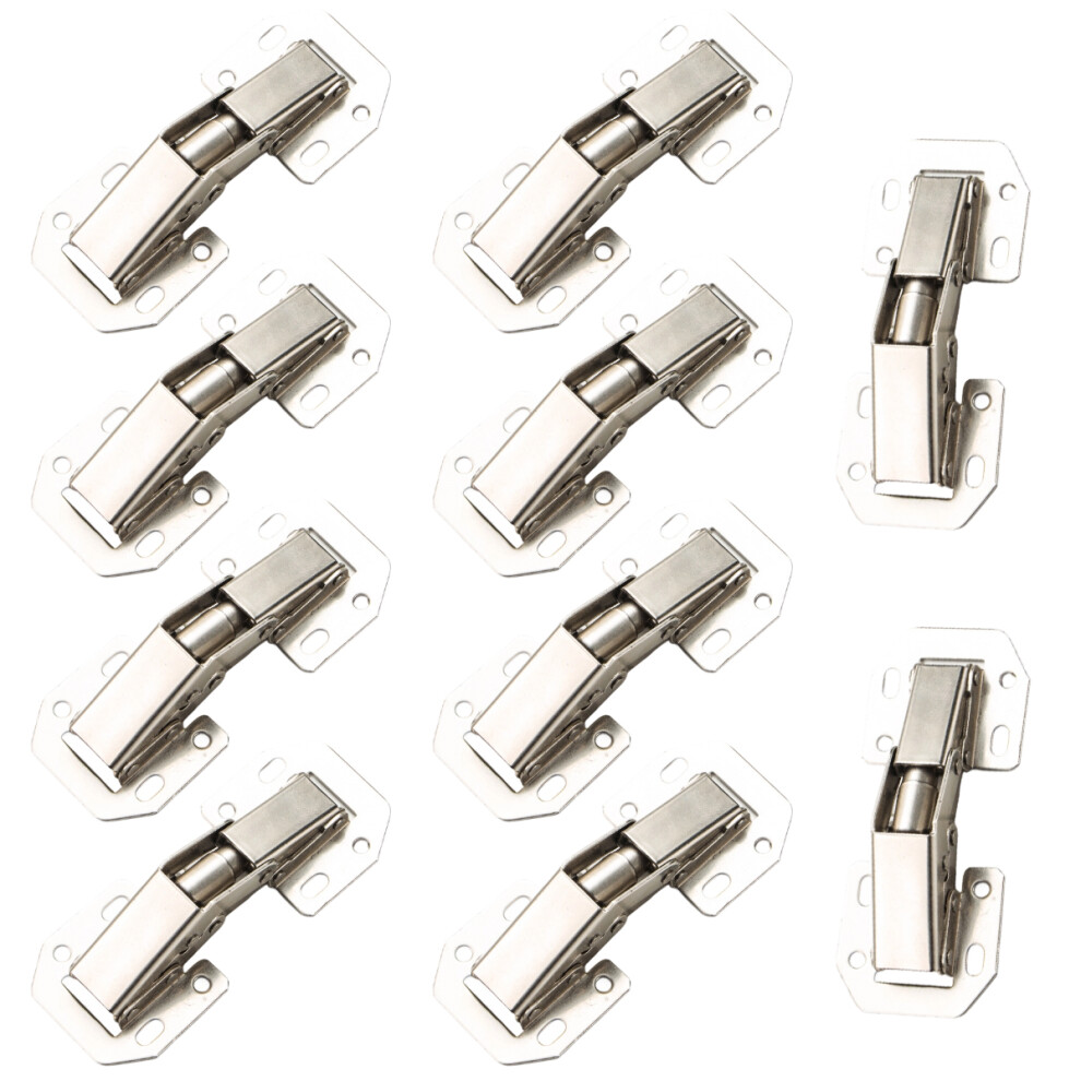 No Punching Concealed Cabinet Hinges For Frameless Units, Hidden Hinges With Cold Rolled Steel And Nickel Finish Rust Resistant Design, Flush Mount Hi 9198585150850