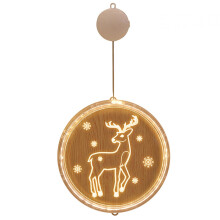 Christmas Window Lights LED BatteryOperated 3D Xmas Curtain Light String 8.7in With Suction Cup Hook For Window Decor