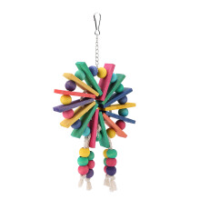 Natural Wood Bird Toys For Entertainment And Exercise, Variety Natural Materials Including Corn Cob Bird Chew Toys, Perfect For Medium And Small