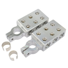 Car Audio Battery Terminals High-Conductivity Copper Clamps 6 Way Battery Terminal Clamps for Secure Power Connection