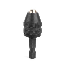 Drill Chuck Adapter Keyless 1/4in Hex Shank 0.3 To 3mm Converter For Lathes And Drill Presses SG HexShank Drill Bits