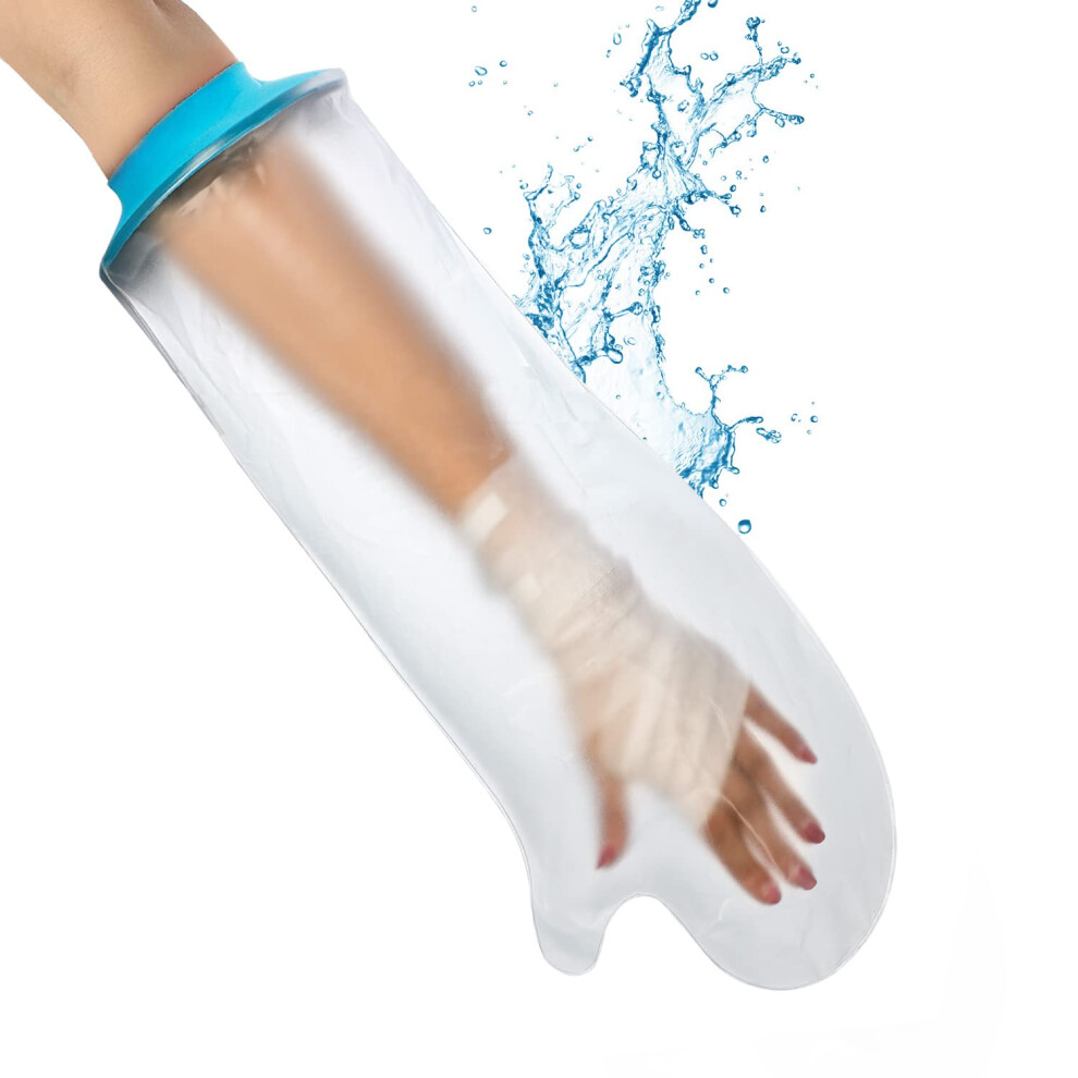 Waterproof Arm Cast Cover for Shower Adult, Latex Reusable Protector with Soft Seal for Broken Hand