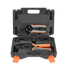 Crimping Tool KIT0535 8Pcs Hand Crimping Tool Set Quick Jaws Wire Stripper Plier For NonInsulated Ferrules