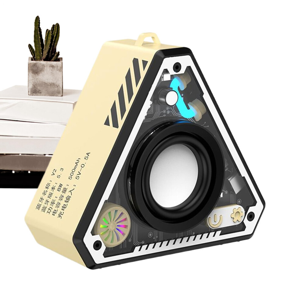 Wireless Speaker Desktop Pc Wireless Speakers Rechargeable Outdoor Subwoofer Bass Amplifier Beach Camping Party Yellow 9365049316781