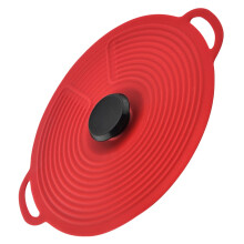Silicone Bowl Lid Red Small Airtight Reusable Heat Resistant Kitchen Cover For Home Use