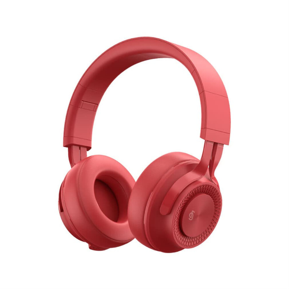 Bluetooth Overear Headphones, 60Hour Battery, Microphone, Low Latency Hifi Stereo, Foldable Laptop Pc Tv Red 9412369368126