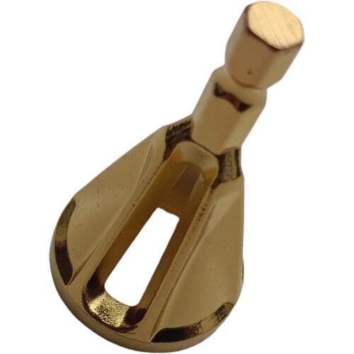 Manual Deburrer Industrial Grade For Multi Material Use Triangular Design Golden Hexagonal Handle 2