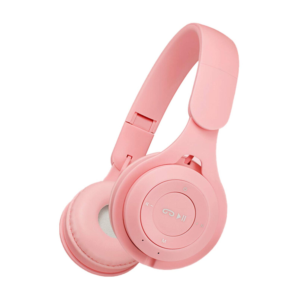 Bluetooth Headphone M6 Wireless Foldable Gaming Headset With Microphone Macarons Deep Bass Travel And Work Ready Pink 9412369367952