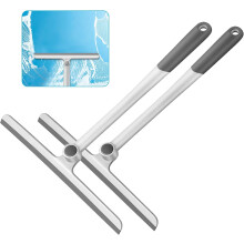 Shower Squeegee for Glass Doors, Premium Plastic Silicone Rubber Blade with Slim Profile, Non-Scratching for Safe Use on All Surfaces, Comfortable Non