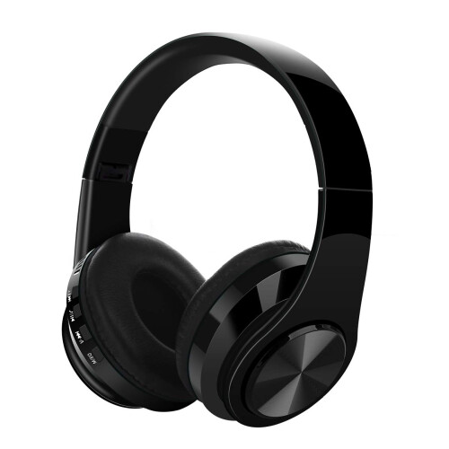 Wireless Foldable Bluetooth Gaming Headphones Universal Compatibility PC Console Mobile Black Lightweight