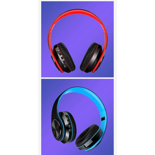 Wireless Foldable Bluetooth Gaming Headphones Universal Compatibility PC Console Mobile Black Lightweight 2