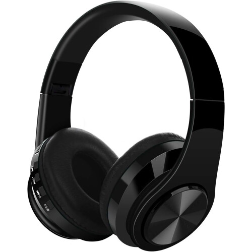 Wireless Foldable Bluetooth Gaming Headphones Universal Compatibility PC Console Mobile Black Lightweight 1