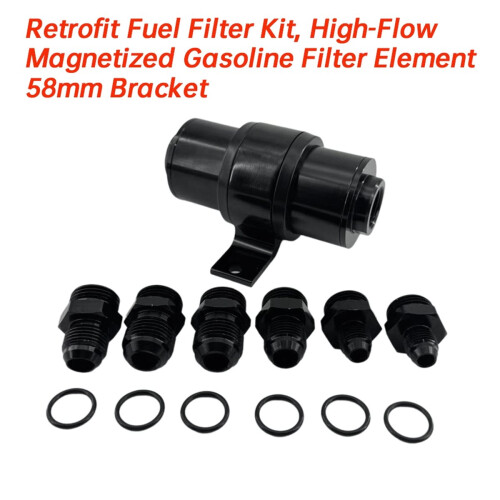 Universal Modified Car 58MM Bracket Retrofit Filter Kit High- Magnetized Gaso Line Filter Element Bracket FF02 1