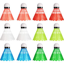 Badminton Birdies For Workout Fitness, Natural Cork Base Shuttlecocks Ensuring Stability In Every Stroke, Stiff Construction For Enhanced Durability A