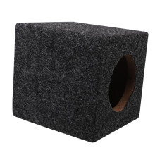Car Subwoofer Box Square Wooden Enclosure with Durable Construction for Universal Car Audio