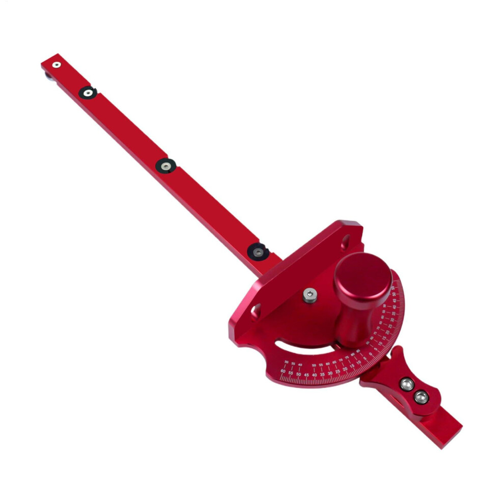 Ergonomic Miter Stop Precision Aluminum Alloy Saw Gauge For Table Saws Telescopic Extension Woodworking Alignment Ti Red 9365049318037