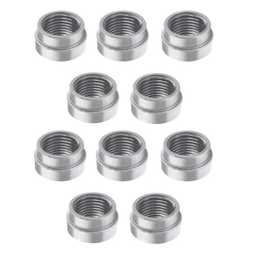 10 Pcs M18x1.5 O2 Oxygen Sensor Weld on Bung Plug Stepped Nut Cap Kit for Sensor Oxygen Sensor