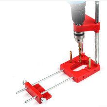 Woodworking Positioning Instrument Drilling Locator Positioner Adjustable Panel Fixing Clip Carpenter Tool Red