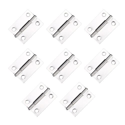 Metal Silver Hinges, Customizable Tension Control Effortless Installation Foldable Butt Hinge for Heavy Doors, Long Hinge Life and Secure Reliability
