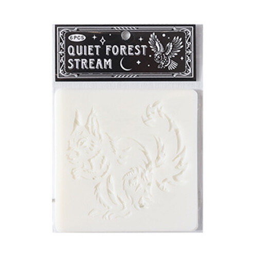 6 Pcs Animal Series Stencils Template-Quiet forest stream