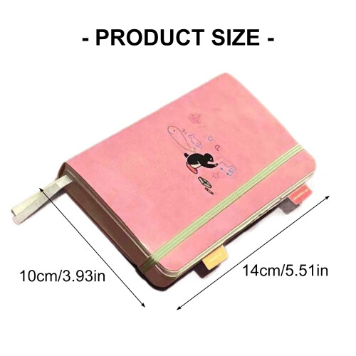 Leather Notebook 100Pages Ribbon Bookmarks For Student Adult 1